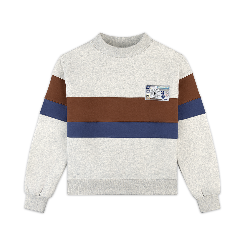 Vintage Striped Mockneck With Nostalgia Patch