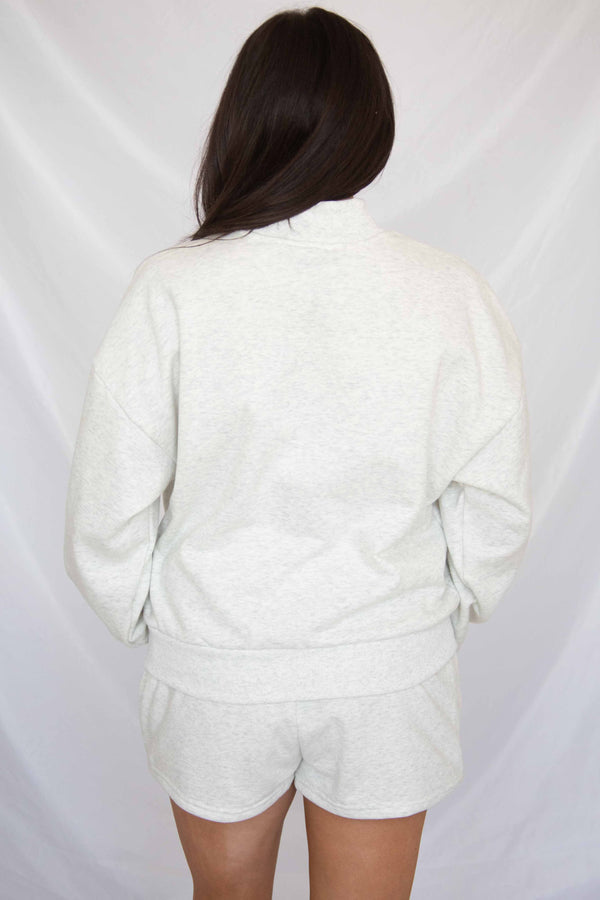 Customized Embroidered Mock neck Sweatshirt