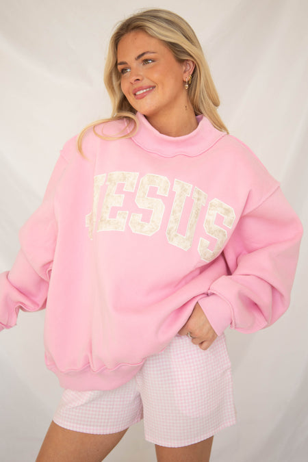 Customized Embroidered Mock neck Sweatshirt