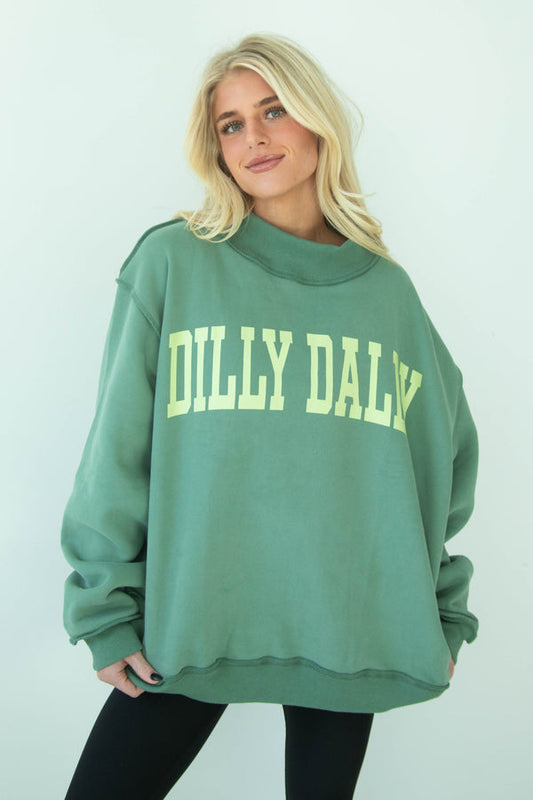 Customized Embroidered Mock neck Sweatshirt