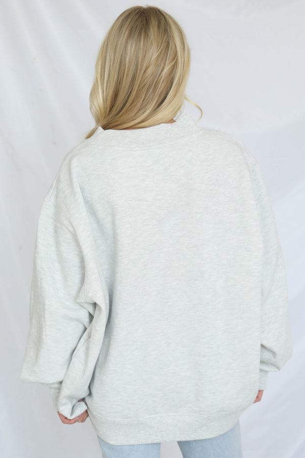 Customized Embroidered Mock neck Sweatshirt