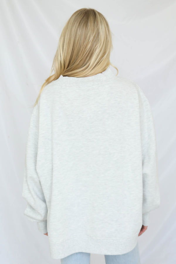 Customized Embroidered Mock neck Sweatshirt