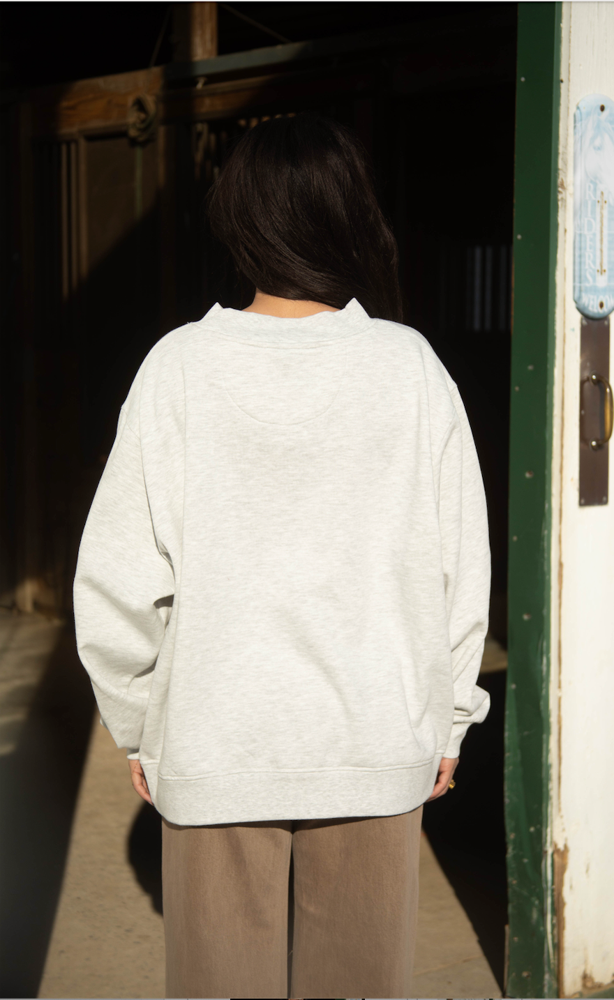 Customized Embroidered Mock neck Sweatshirt