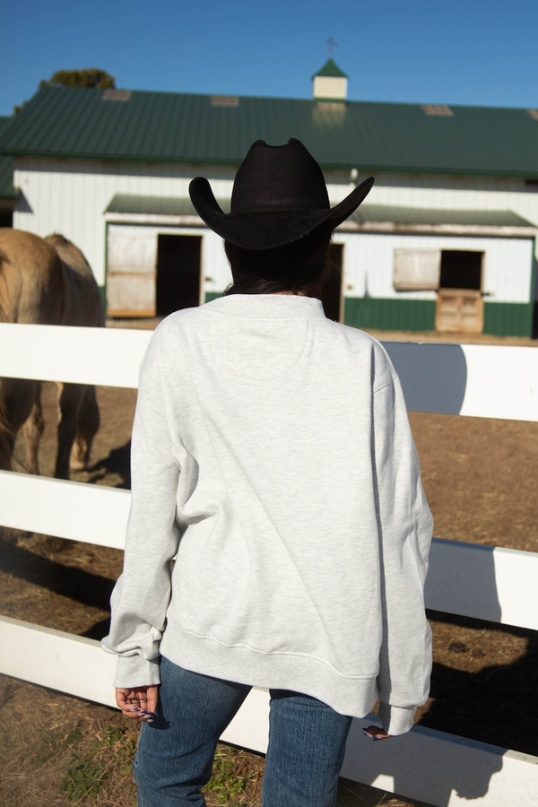 Customized Embroidered Mock neck Sweatshirt