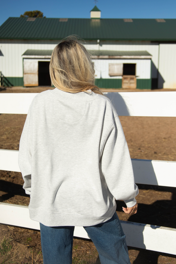 Customized Embroidered Mock neck Sweatshirt