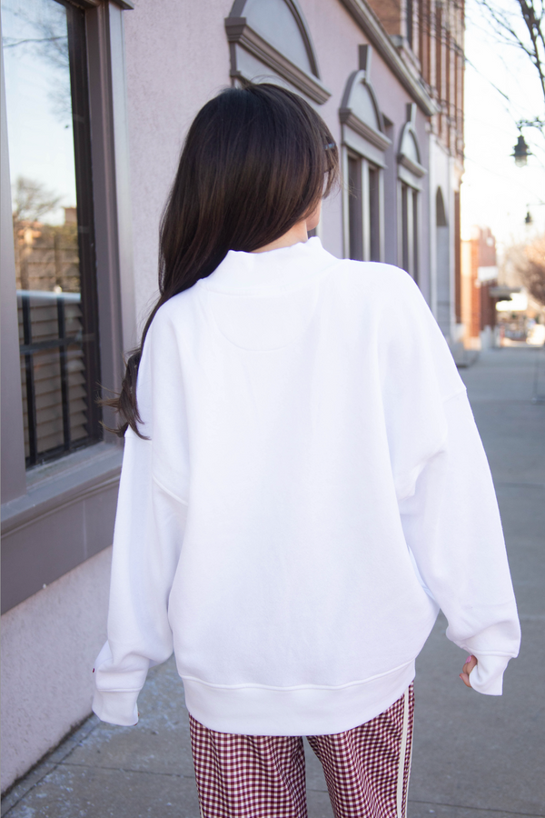 Customized Embroidered Mock neck Sweatshirt