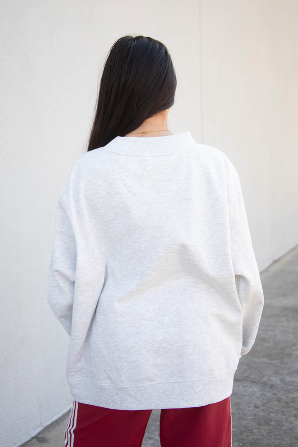 Customized Embroidered Mock neck Sweatshirt