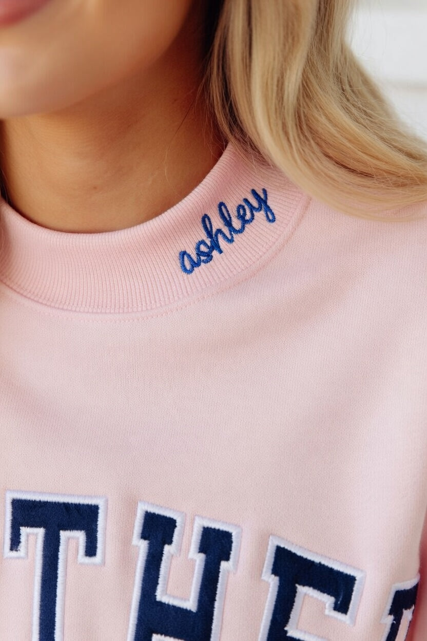 Mother's Day Customized Embroidered Mockneck | Gift for MOM