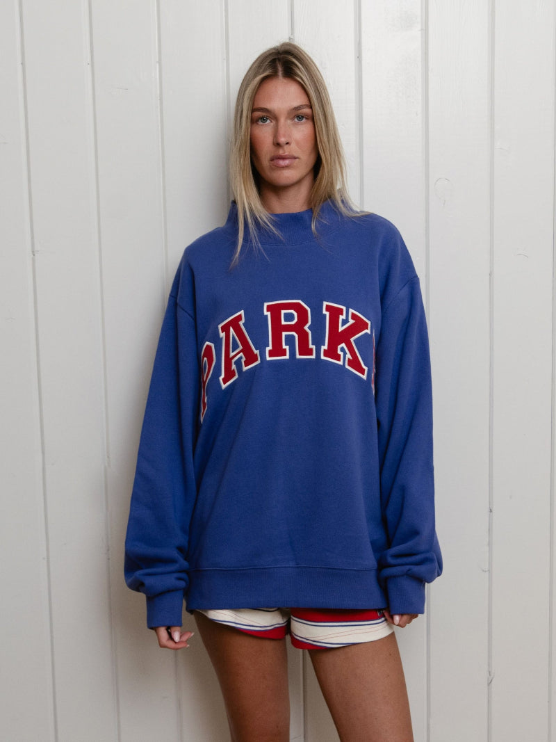 High Tide Varsity Mockneck Sweatshirt — Drift + Sail