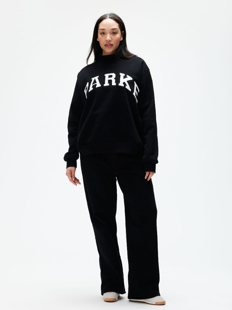 OG Varsity Mockneck — Black + White