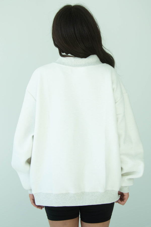 Customized Embroidered Mock neck Sweatshirt