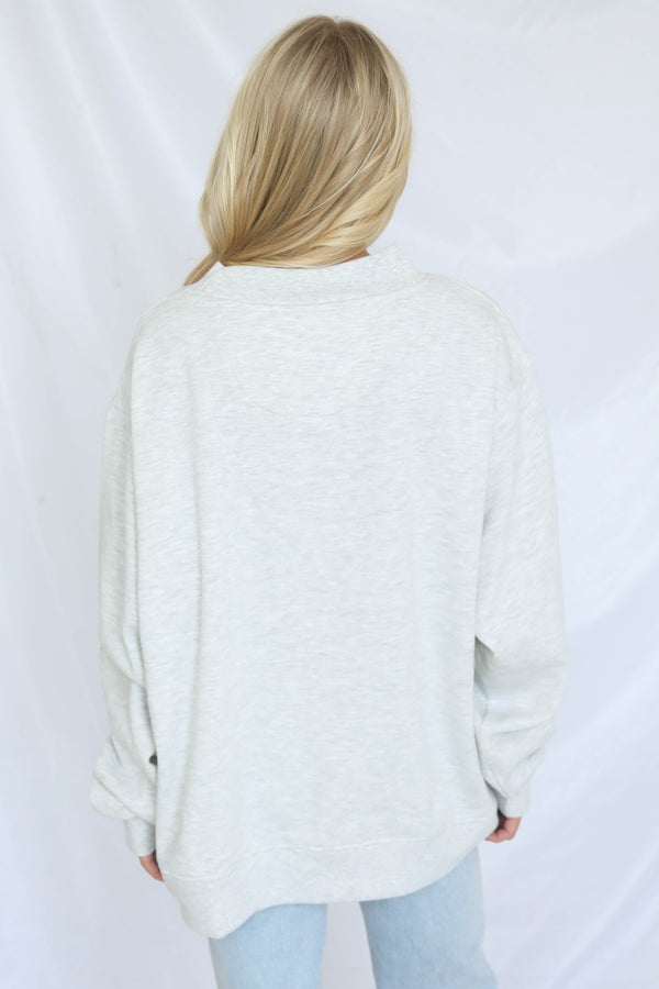 Customized Embroidered Mock neck Sweatshirt