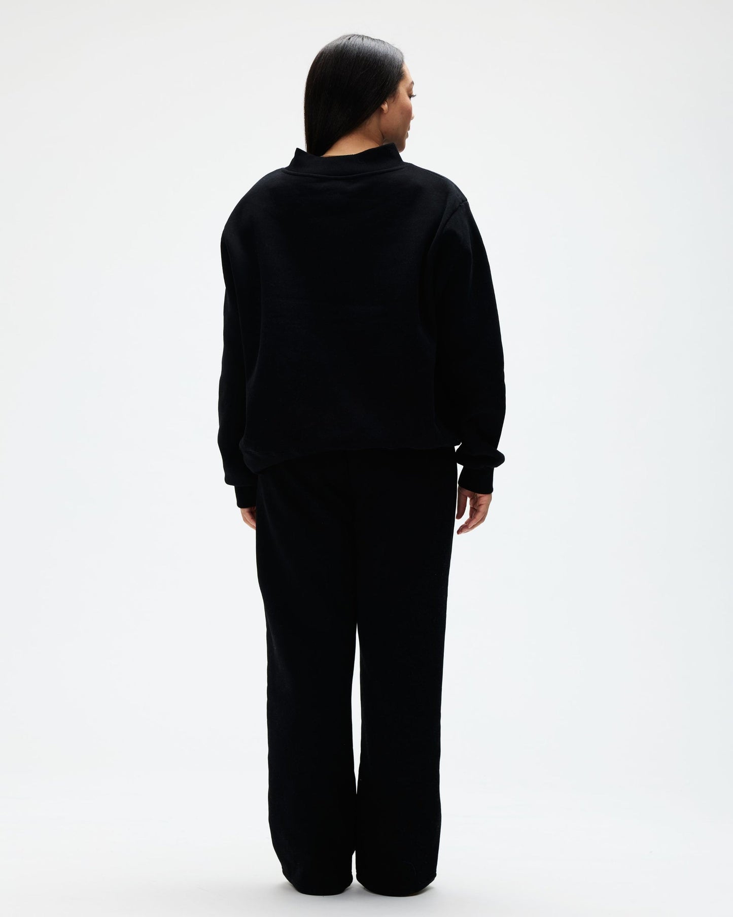 OG Varsity Mockneck — Black + White