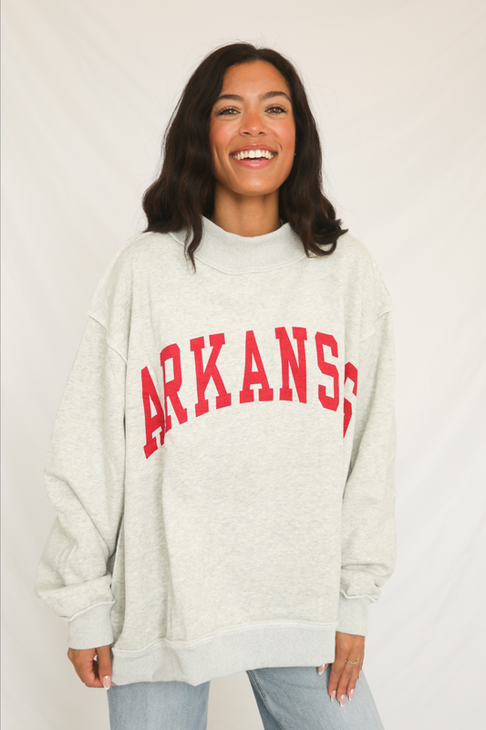 Customized Embroidered Mock neck Sweatshirt