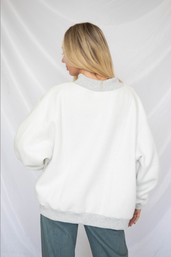 Customized Embroidered Mock neck Sweatshirt