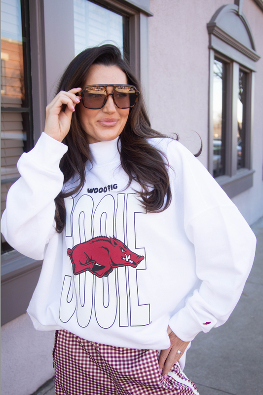 Customized Embroidered Mock neck Sweatshirt