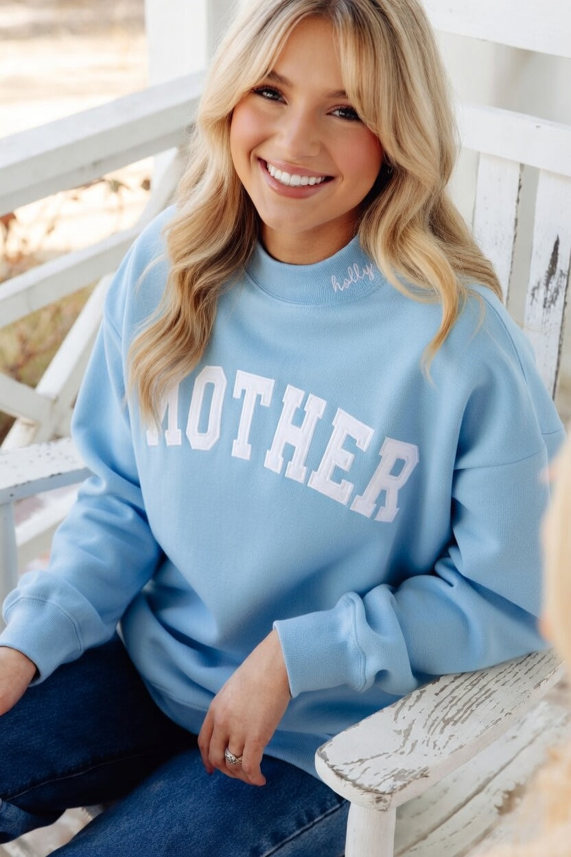Mother's Day Customized Embroidered Mockneck | Gift for MOM