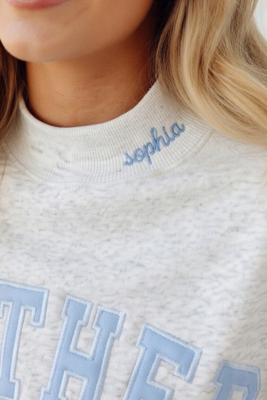 Mother's Day Customized Embroidered Mockneck | Gift for MOM