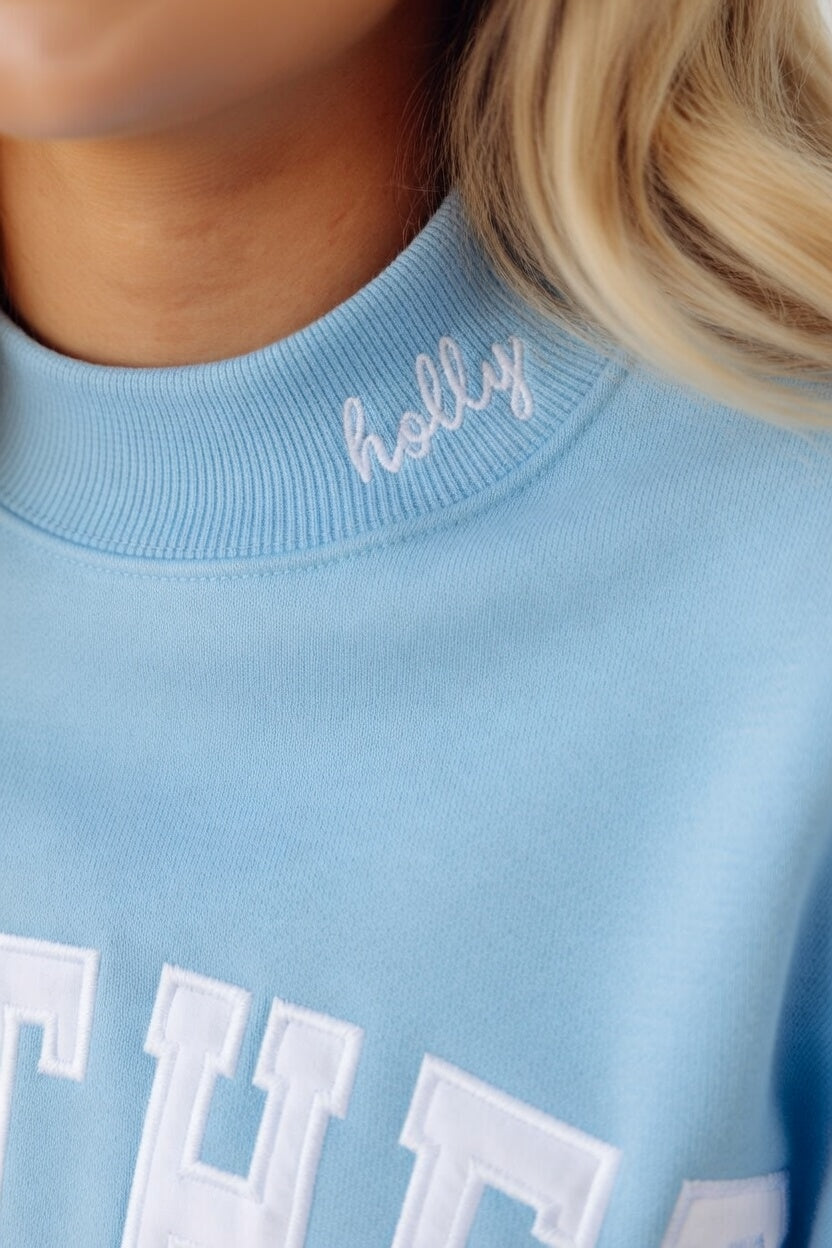 Mother's Day Customized Embroidered Mockneck | Gift for MOM